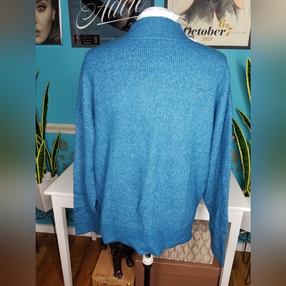 Ann Taylor Teal Heathered Sweater - Picture 6 of 9